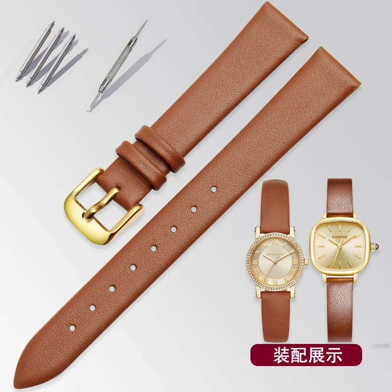 Cowhide watch band genuine leather 16mm18mm 20mm 22mm thin smooth watch strap belt Suitable for DW watches galaxy watch gear s3