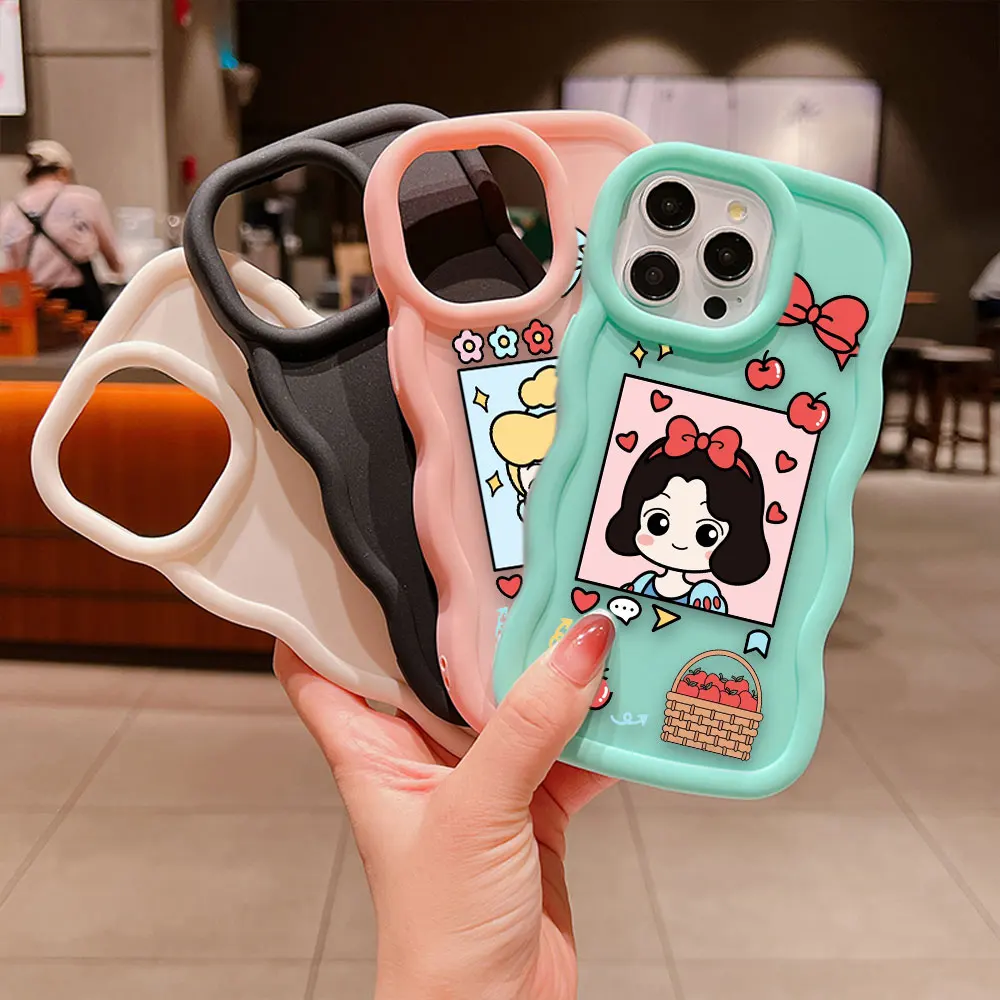 Cartoon Disney Princess Ariel 3D Wave Case For Huawei P40 NOVA 3I 7I Y70 Y71 Y7 Y9 HONOR X7A X8 X8A X9 9X 70 Magic 5 LITE Case