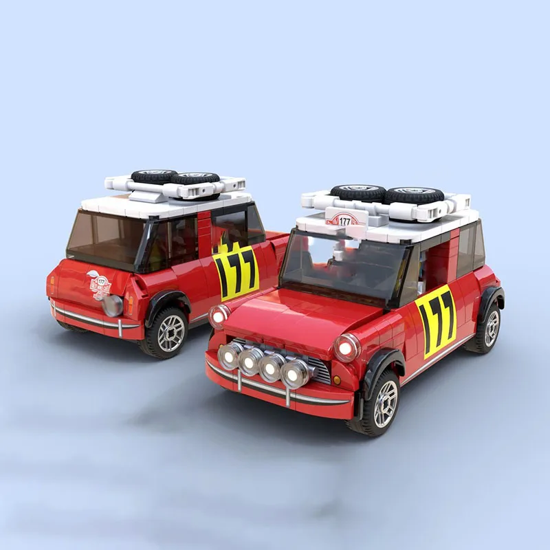 Moc Bausteine Modulare MINI Cooper S Speed Champions Auto Modell Technologie Blöcke Weihnachten DIY Spielzeug Bau Geschenke