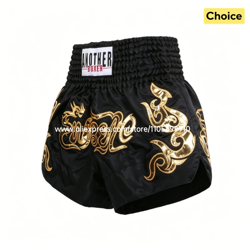 Herren Box-Wettkampfshorts Muay Thai Kampfhosen Kinder Damen Stickerei Elastischer Bund MMA Kickbox-Training Sportbekleidung
