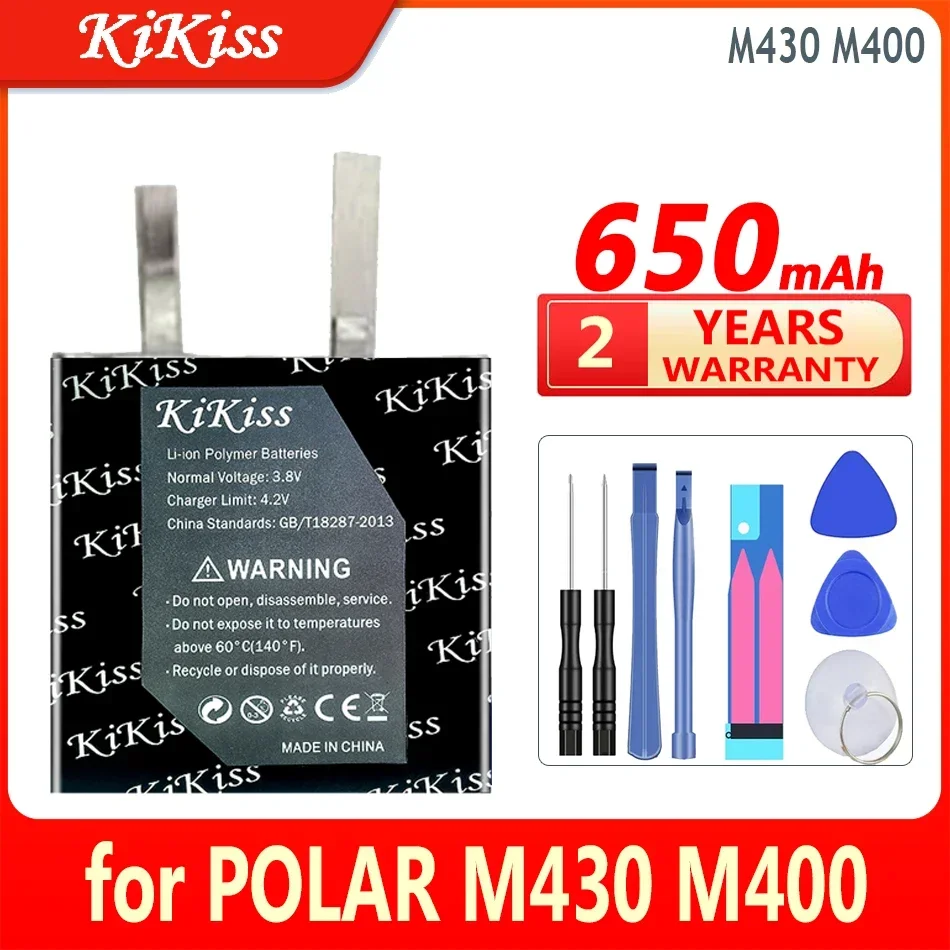 

Аккумулятор KiKiss M430 M400 (322826) 650 мАч для спортивных часов POLAR M430 M400 GPS, аккумулятор большой емкости