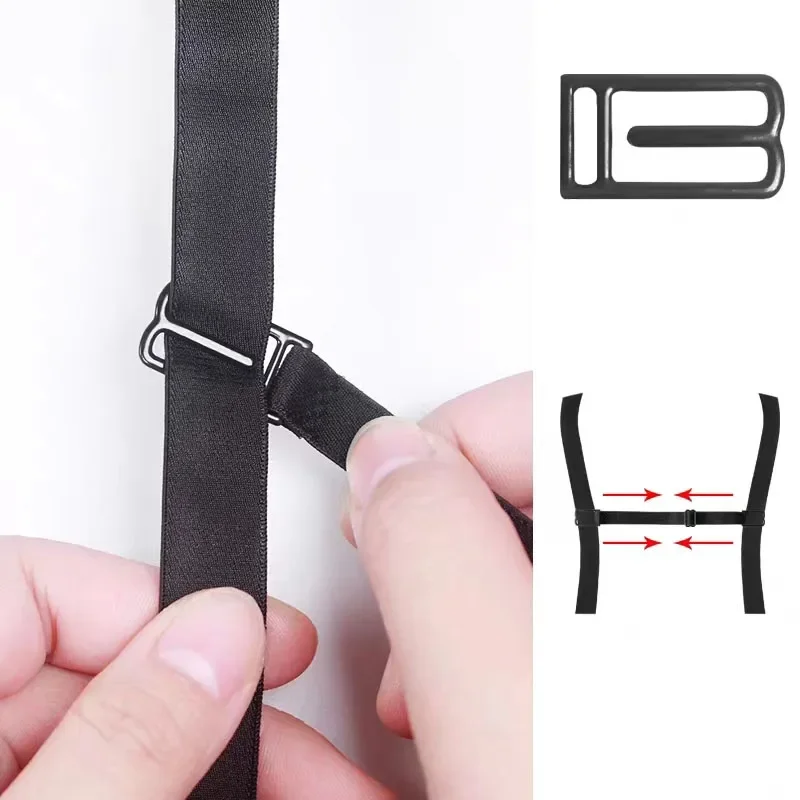 6 Pieces Bra Strap Clips Elastic Adjustable Non-Slip Strap Holder Conceal Straps - Conceal Straps - Cleavage Control image 3