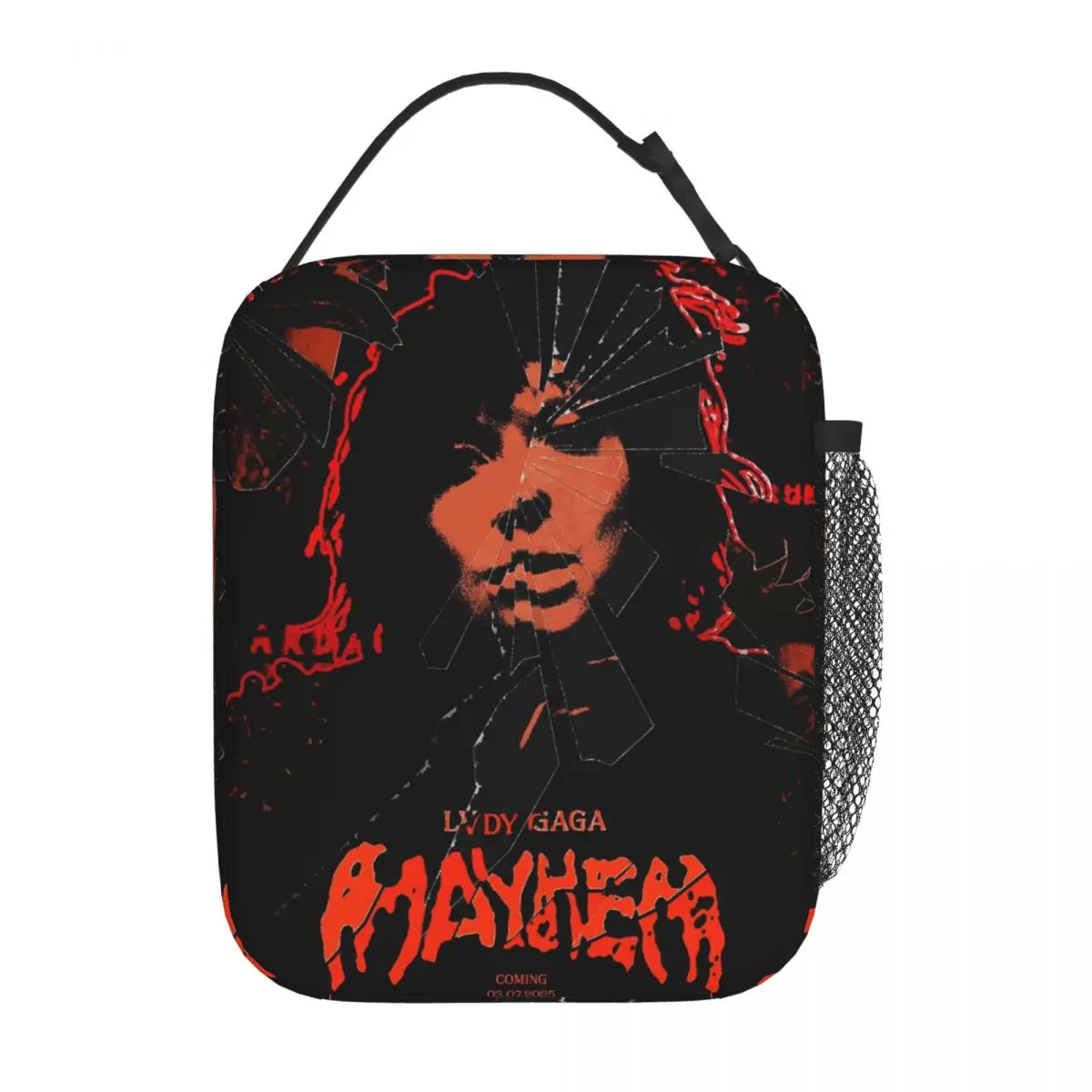 Lady Gaga Mayhem Coming Insulated Lunch Bags Thermal Bag  Lunch Container Portable Tote Lunch Box Men Women Beach Outdoor