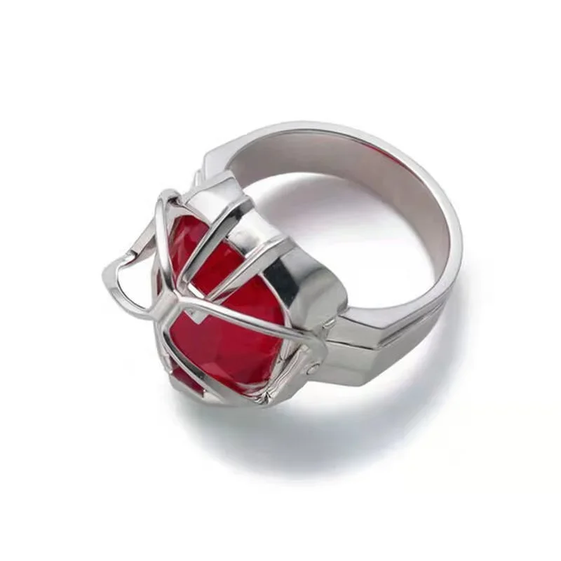 Kamen Rider Wizard Flame Style Ring Man Masked Rider Red Zircon Rings Woman Fashion Accesorios Cosplay Prop Jewelry Friend Gift