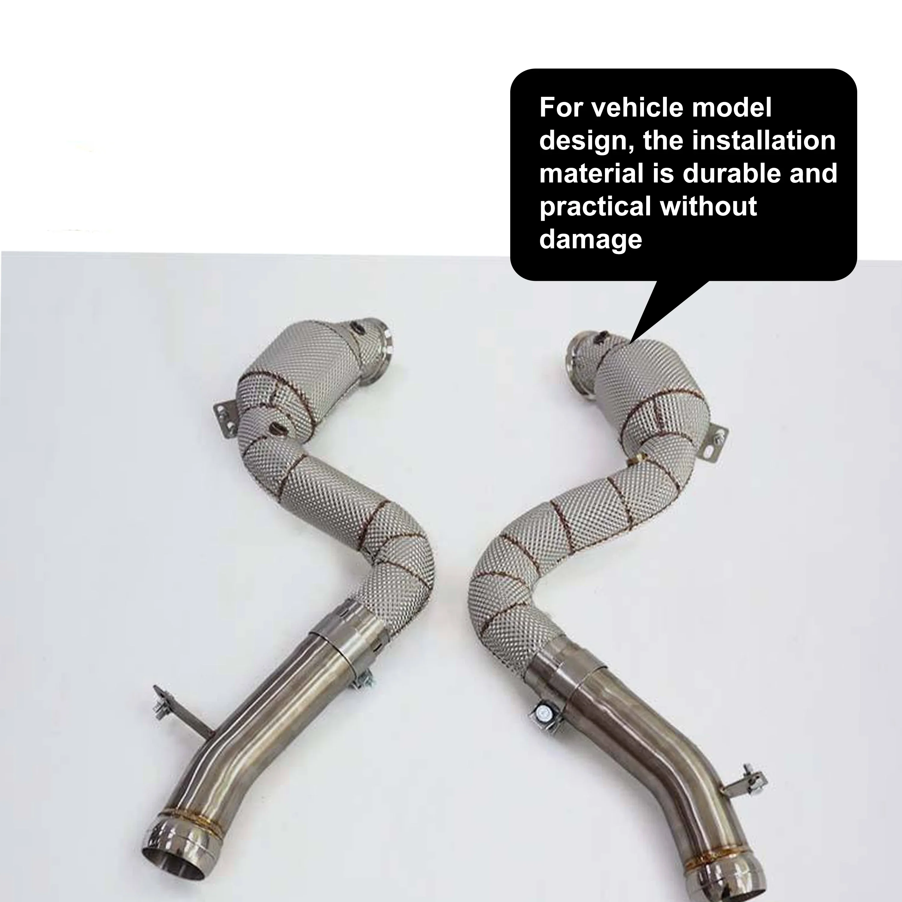 ACE Auspuffrohr Hochleistungs-Downpipe für Mercedes-Benz S63 AMG W222 4.0T SUS304 Auspuffanlagen mit Hitzeschutz – Detail 8