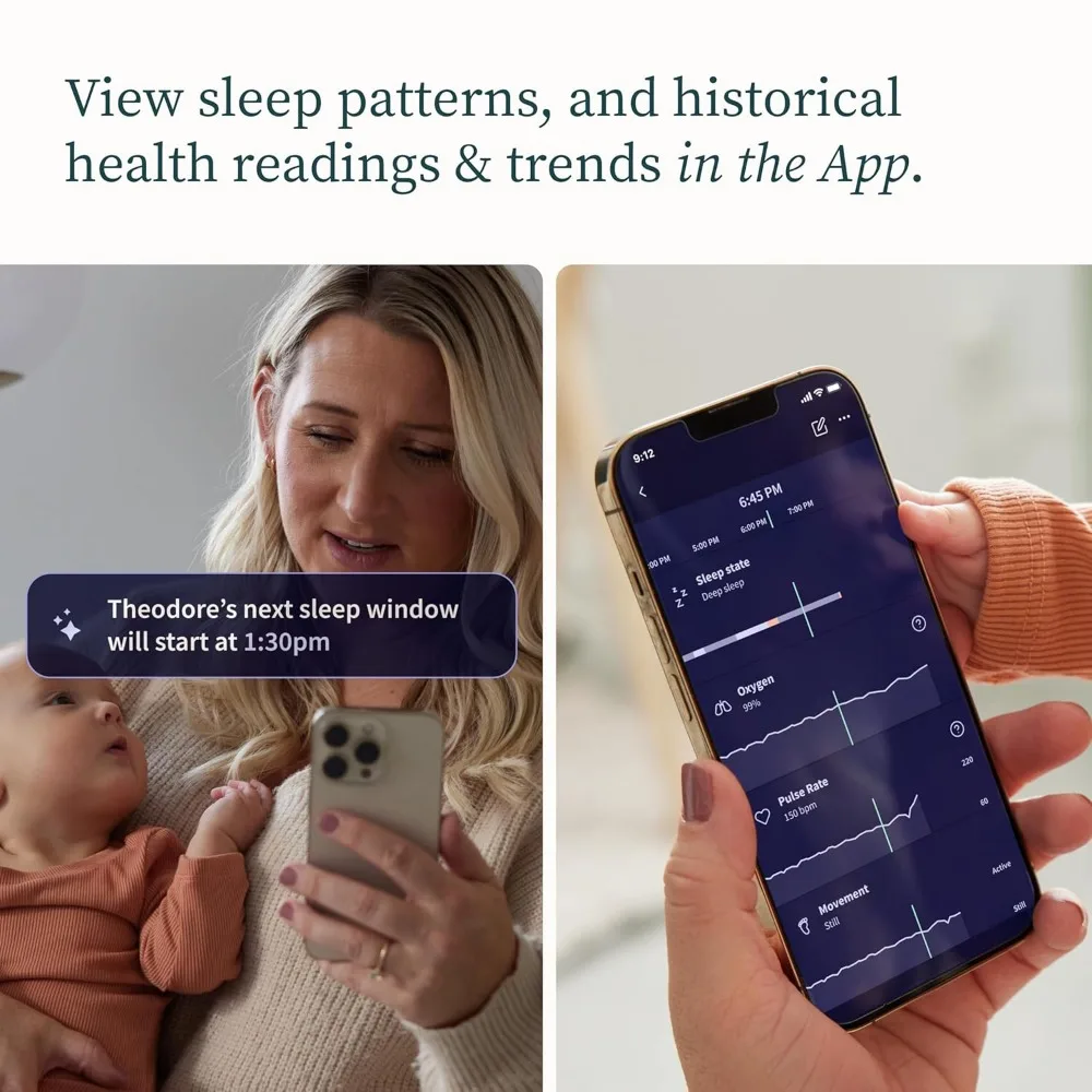 ® Dream Duo Smart Baby Monitor: FDA-Cleared Dream Sock® Plus  Cam 2- Tracks & Notifies for Pulse Rate & Oxygen While Viewing Bab