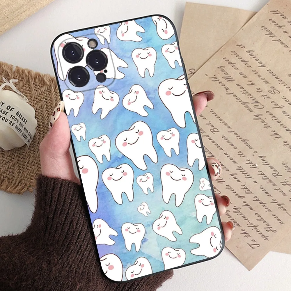 The Dentist Tooth Phone Case For IPhone 16 15 14 13 12 Mini 11 Pro XS Max X XR SE 6 7 8 Plus Soft Silicone Cover