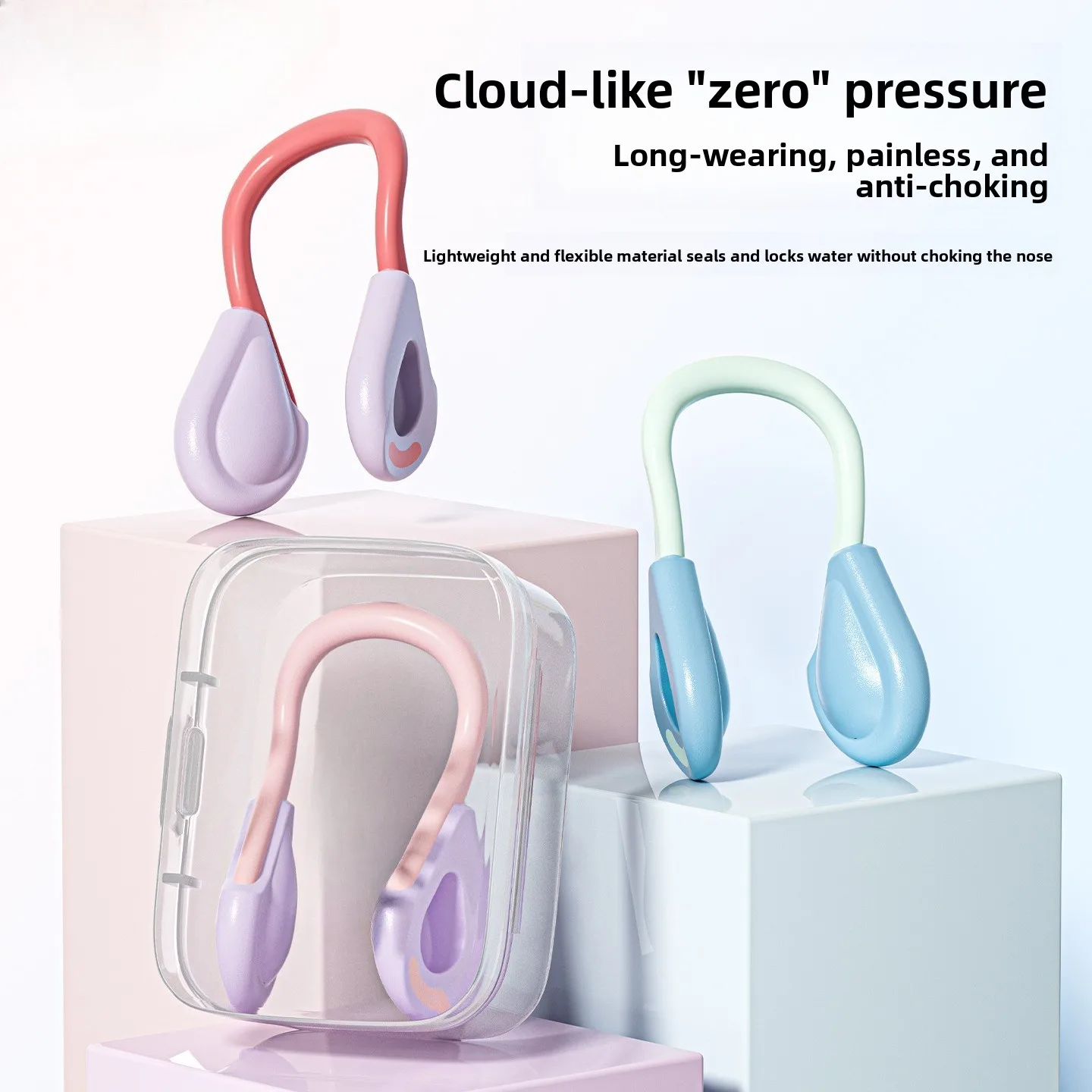 Outdoor Swimming Nose Clip Earplugs To Prevent Choking Non-soundproof Professional Bathing Ear Plugs Diving Anti-water Nose Clip