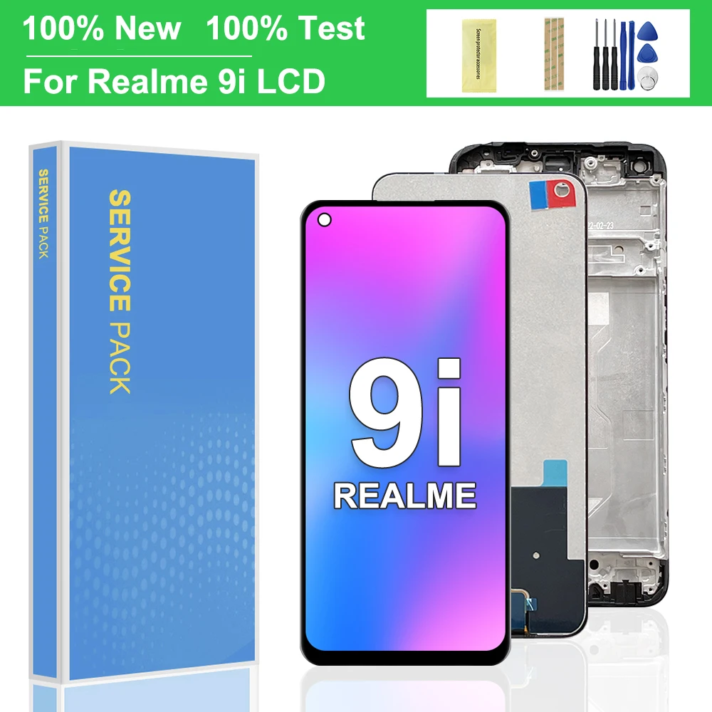 6.6\'\' For OPPO Realme 9i LCD Display Touch Screen Digitizer Assembly For Realme RMX3491 LCD Display Replaceable Parts