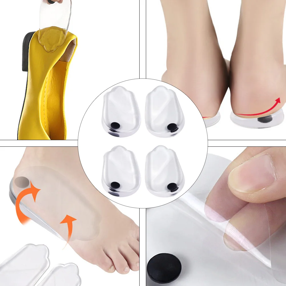 

2pcs 2 Pairs Gel Heel Correction Insoles for Shoes Comfort Pad Durable Practical Long Service Life Foot Support Shoe Pads Half