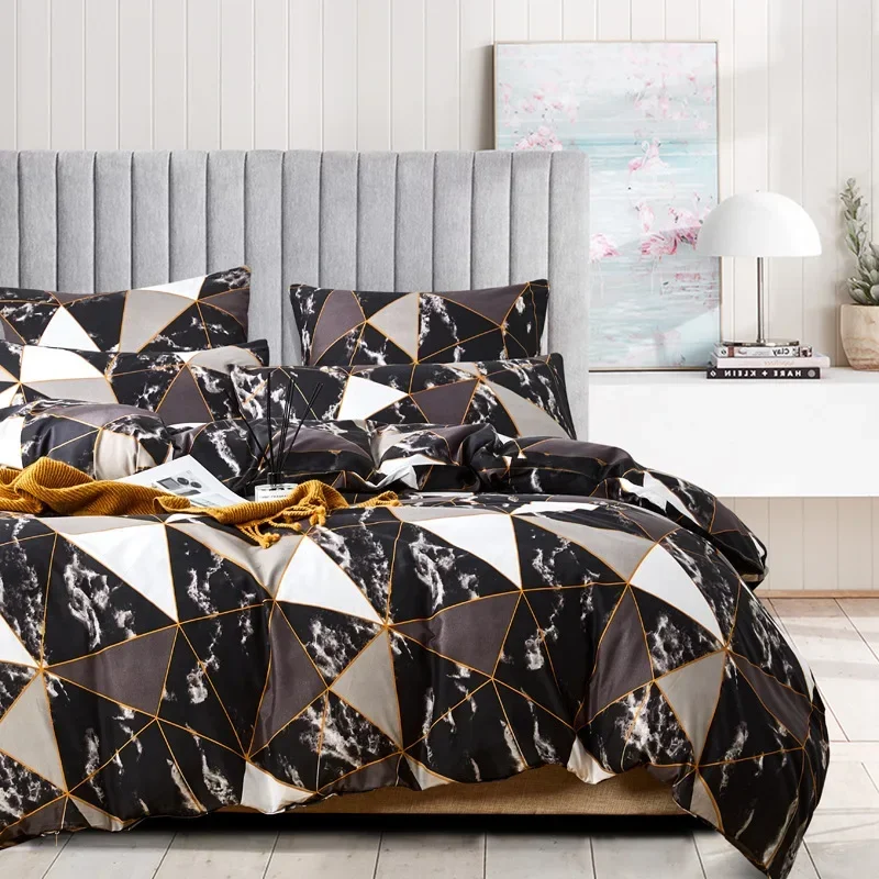 

Luxury Bedding Set Simple Pattern Duvet Cover Pillowcases For Home Housse De Couette 220x240