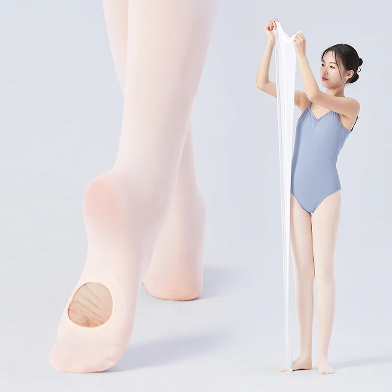 

Ivoogle Girls 60D Convertible Ballet Tights with Hole Dance Stockings for Children Professional Gymnastic Tights Women Pantyhose