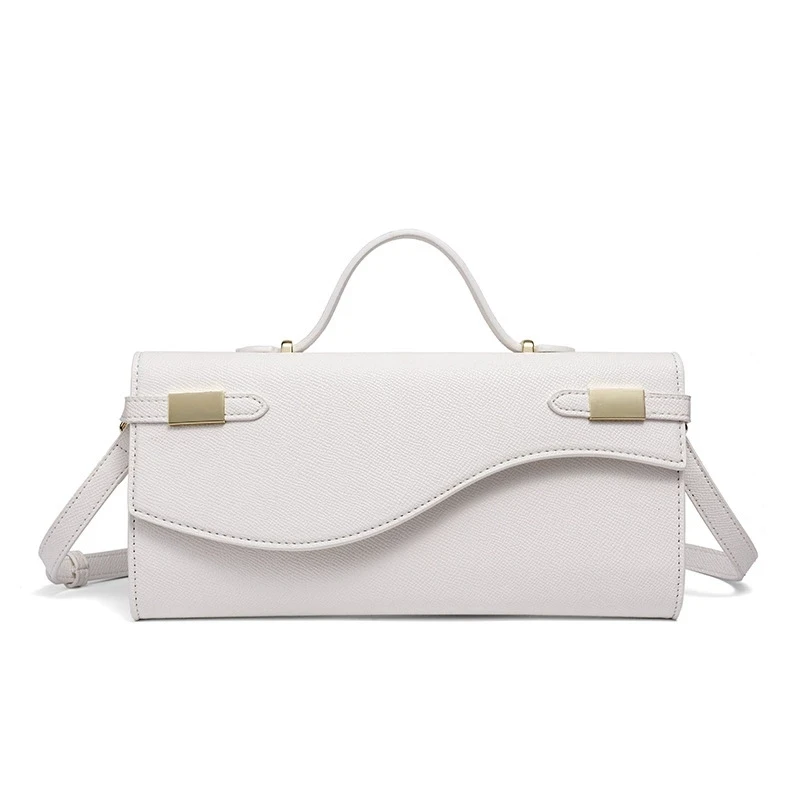 حقيبة يد صغيرة بسيطة على الموضة الكورية، حقيبة كتف مفردة مربعة الشكل كاجوال أنيقة وملمس راحة اليد باللون البني #3