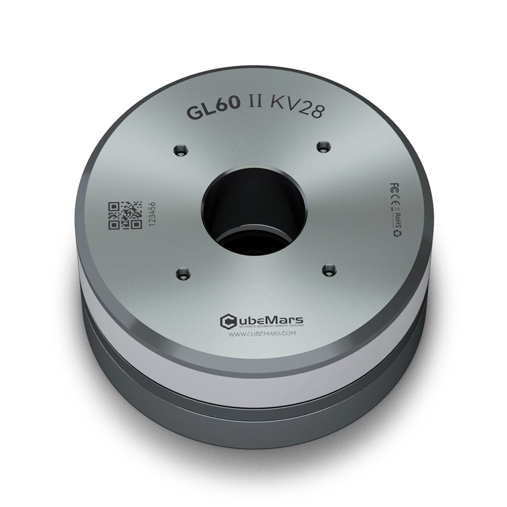 CubeMars GL60 II KV28 16 فولت 24 فولت بدون فرش تيار مستمر محرك مباشر سيرفو مثبت أفقي محرك PTZ محمول باليد
