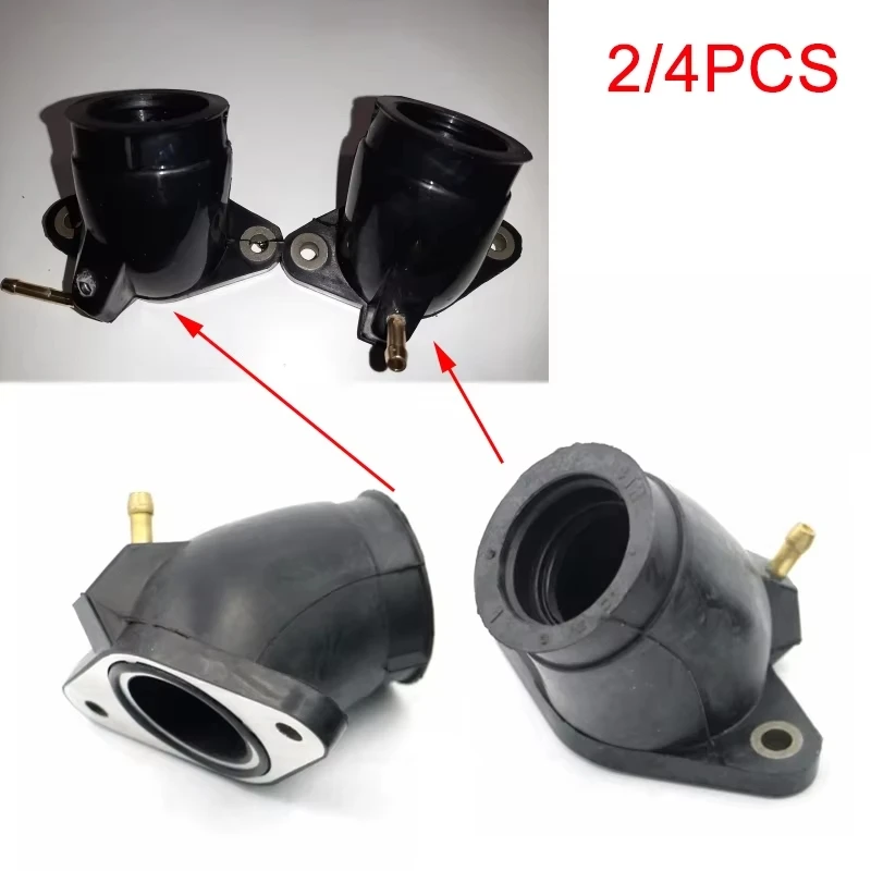 2/4Pcs Motorcycle Carburetor Intake Manifold Interface Boots For Yamaha XVS 650 1998 1999 2000 2001 2002 2003 XVS650 1997 - 2007