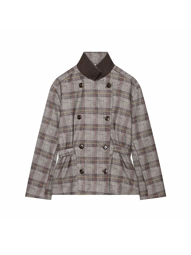 Vintage Slim Women Jacket Spring Women Trends Elegant Napoleon Jackets Ladies High Street Chic Shoulder Padded Blazer