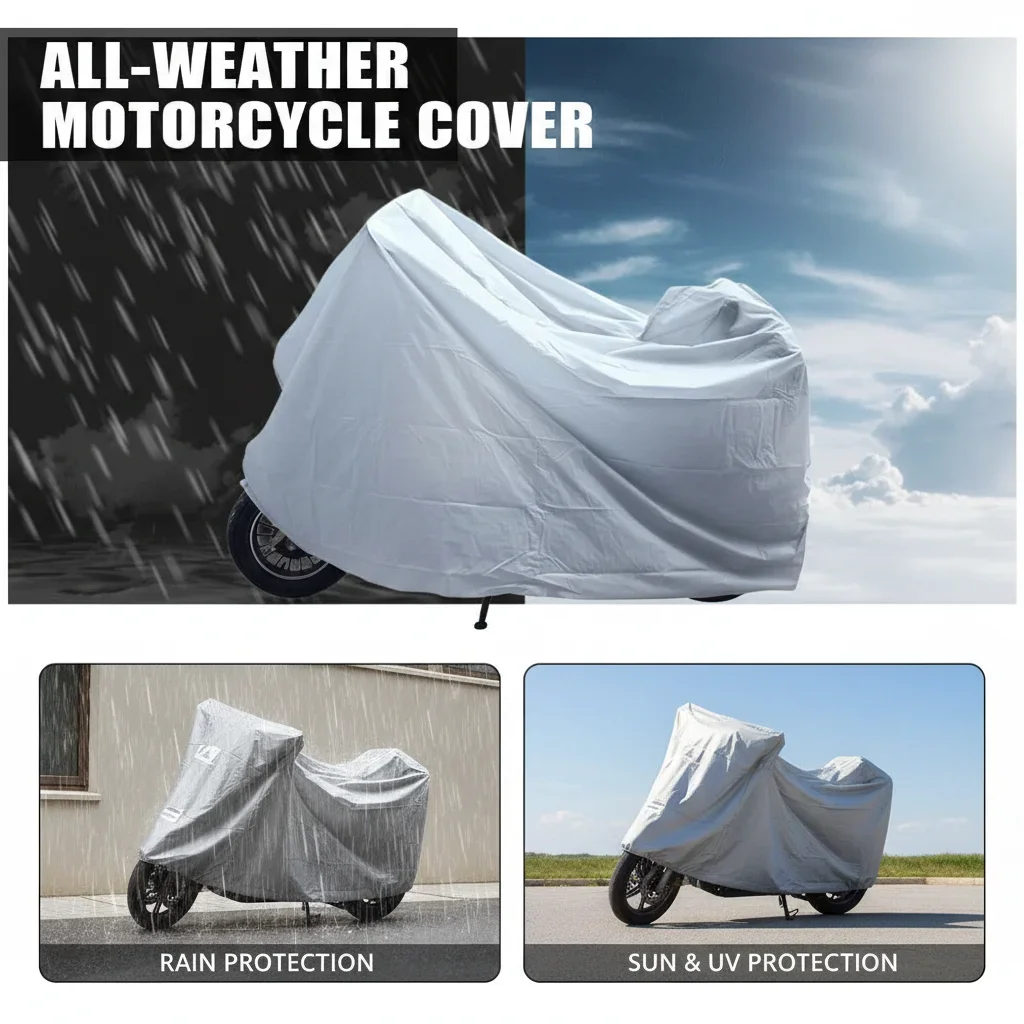 

Waterproof Motorcycle Cover Outdoor Indoor Sun Protection Dustproof UV Proof Bike Scooter Motorcycle Clothing Protective