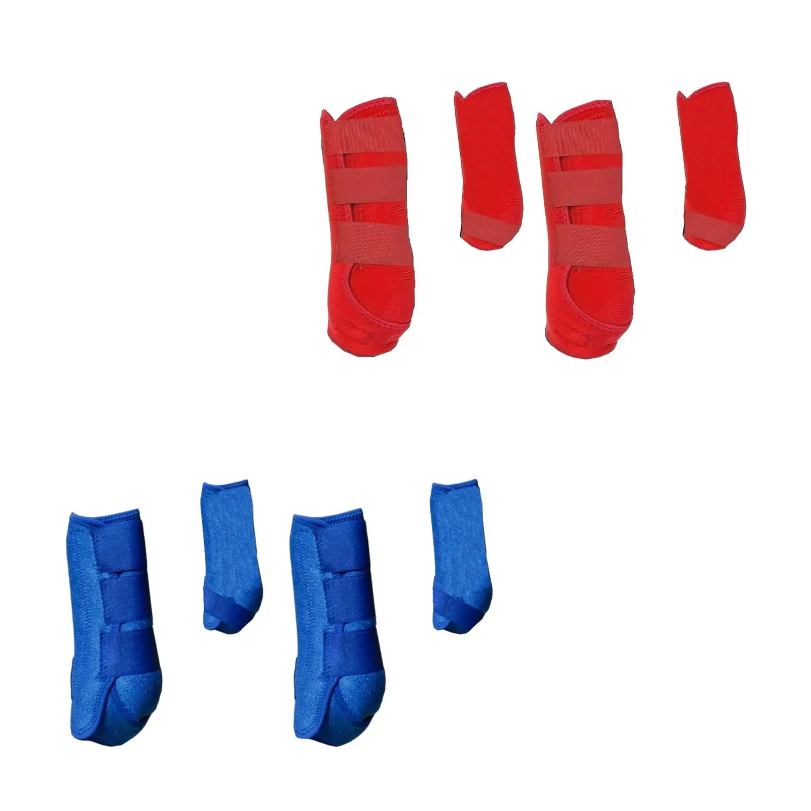 4 قطعة أحذية الحصان المهنية قابل للتعديل قابلة لإعادة الاستخدام امتصاص الصدمات الساق يلتف الساق الحرس الساق واقية الفروسية الملحقات