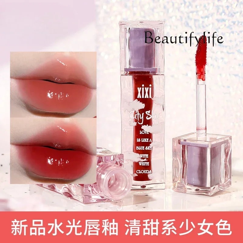 Lip glaze white lipstick women's affordable autumn and winter niche high-end sense exquisite cute lip gloss