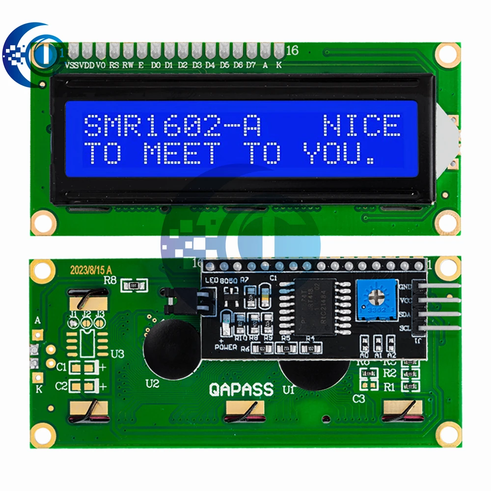 LCD1602+I2C LCD 1602 module Blue/Green screen PCF8574 IIC/I2C LCD1602 Adapter plate