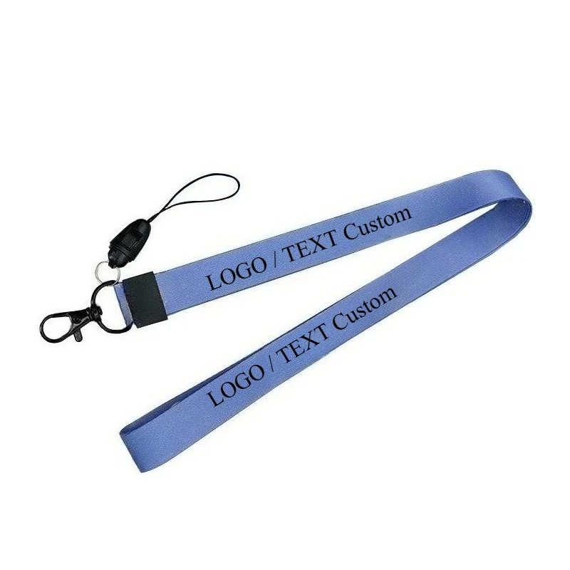 50pcs Customized Polyester Lanyards Sublimation Colorful Printing Hanging Neck Keychain Rope Phone Key Straps 20mm Width