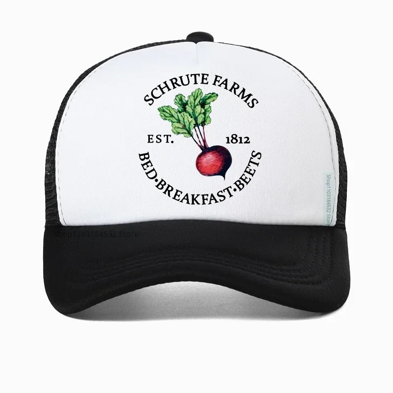 

Schrute Farms hat The Office Inspired Asthetic Dwight Schrute Baseball cap For Women Harajuku Popular Mesh Breathable visor hats