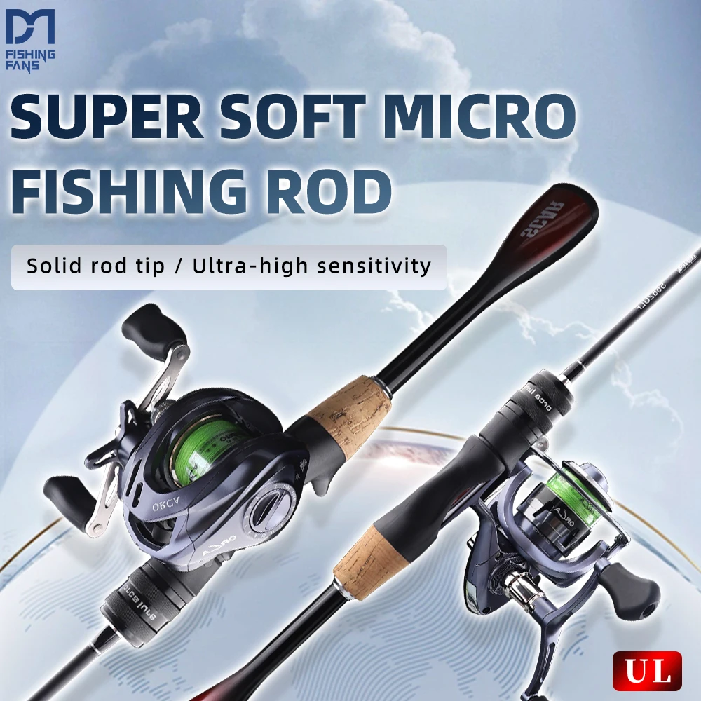 

FISHINGFANS ORCA UL Solid tip Tapered handle Ultralight Power crappie sunfish Spinning Casting Fishing rod
