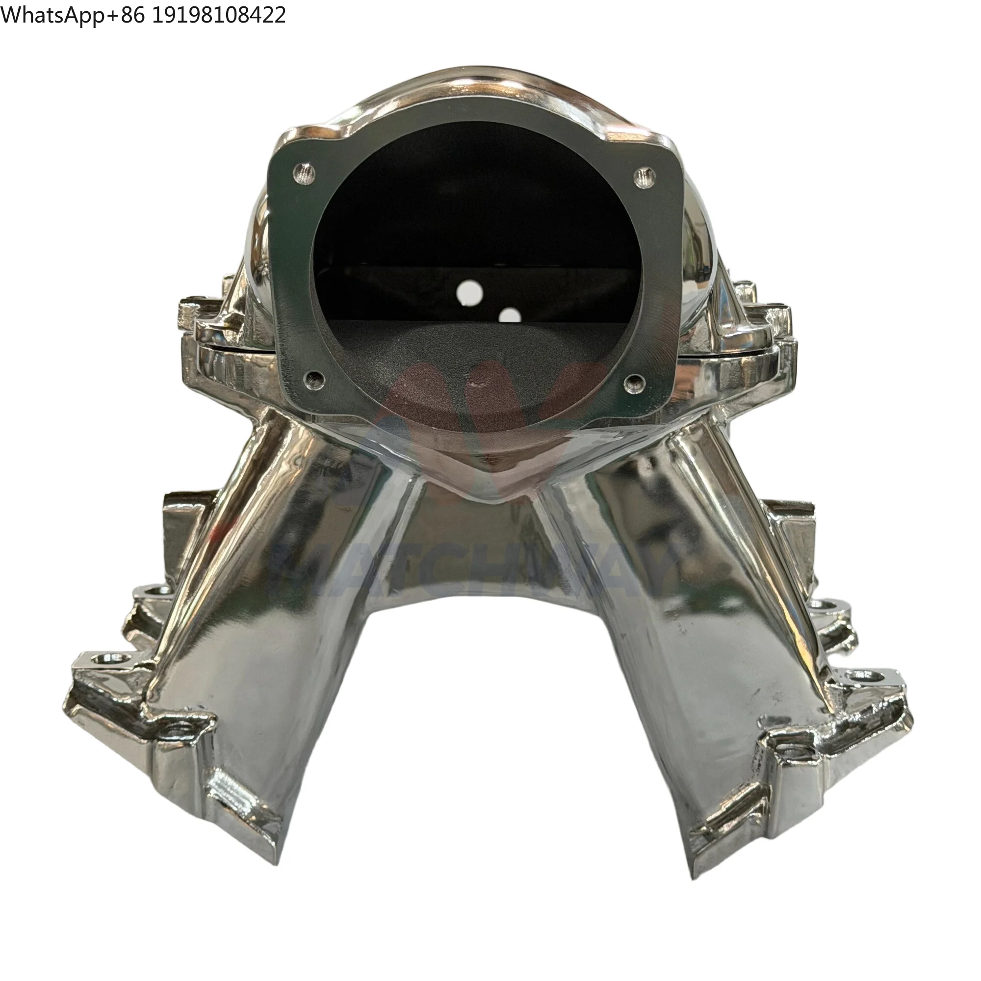 MATCHWAY Polished Aluminum LS Lo-Ram EFI Intake Manifold for Chevy LS1/LS2/LS6 Engine with Fuel Rail Kits
