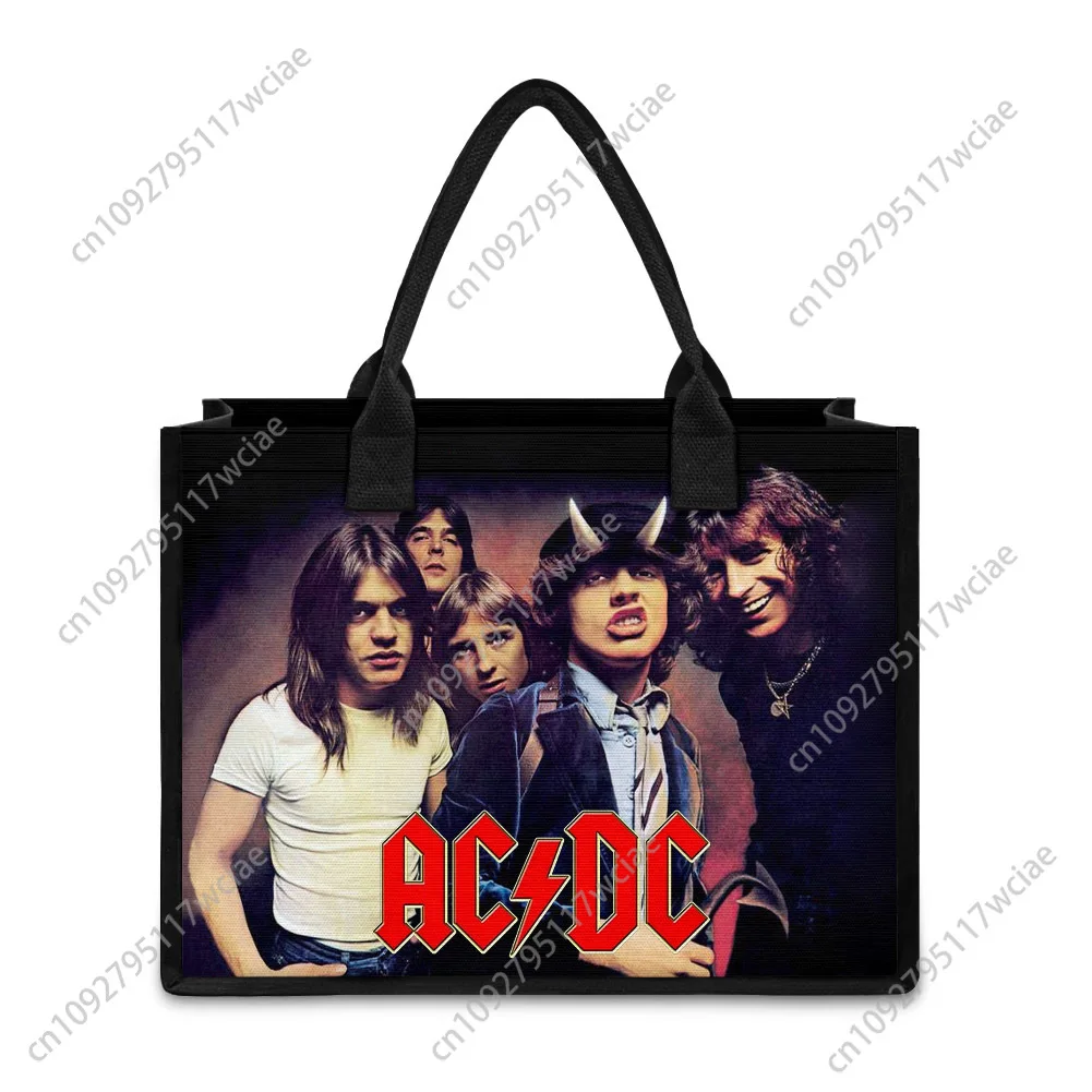 

A-AC Custom Handbag Womens Canvas Bag Vintage Rock D-DC Personalized Tote Bag Shoulder Bag Travel Party Beach Gift