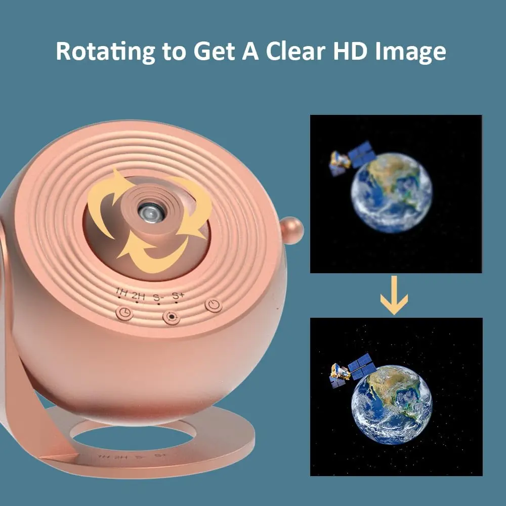 어린이용 천문관 프로젝터, LED 야간 조명, 천장 갤럭시 프로젝터, 360 ° 회전, 방 장식용