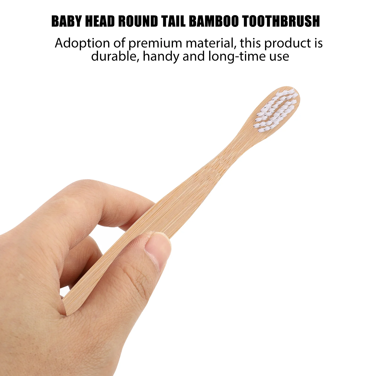 2 Pcs Bamboo Toothbrush Natural Flexible Adult Biodegradable Bristles Eco-friendly