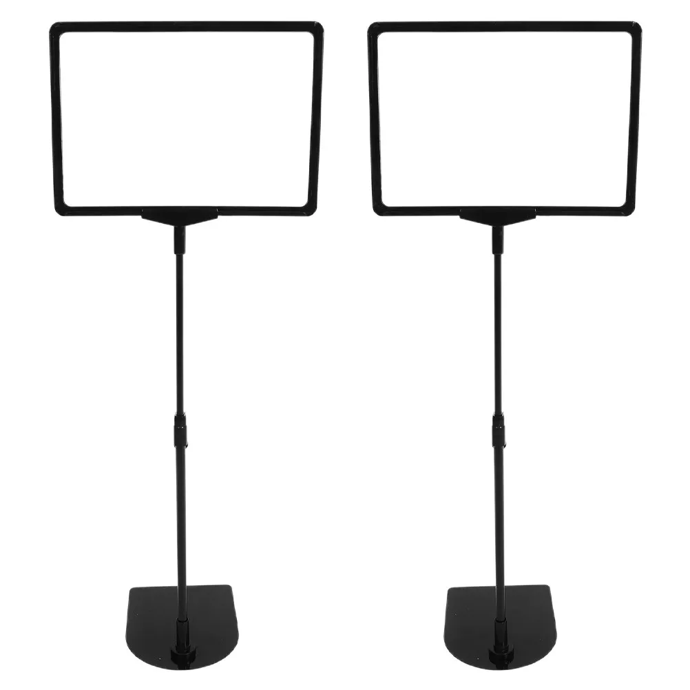 2Sets Price Display Holder Floor Standing Sign Holder for Supermarkets Convenience Stores Boutiques Easy Install Deformation