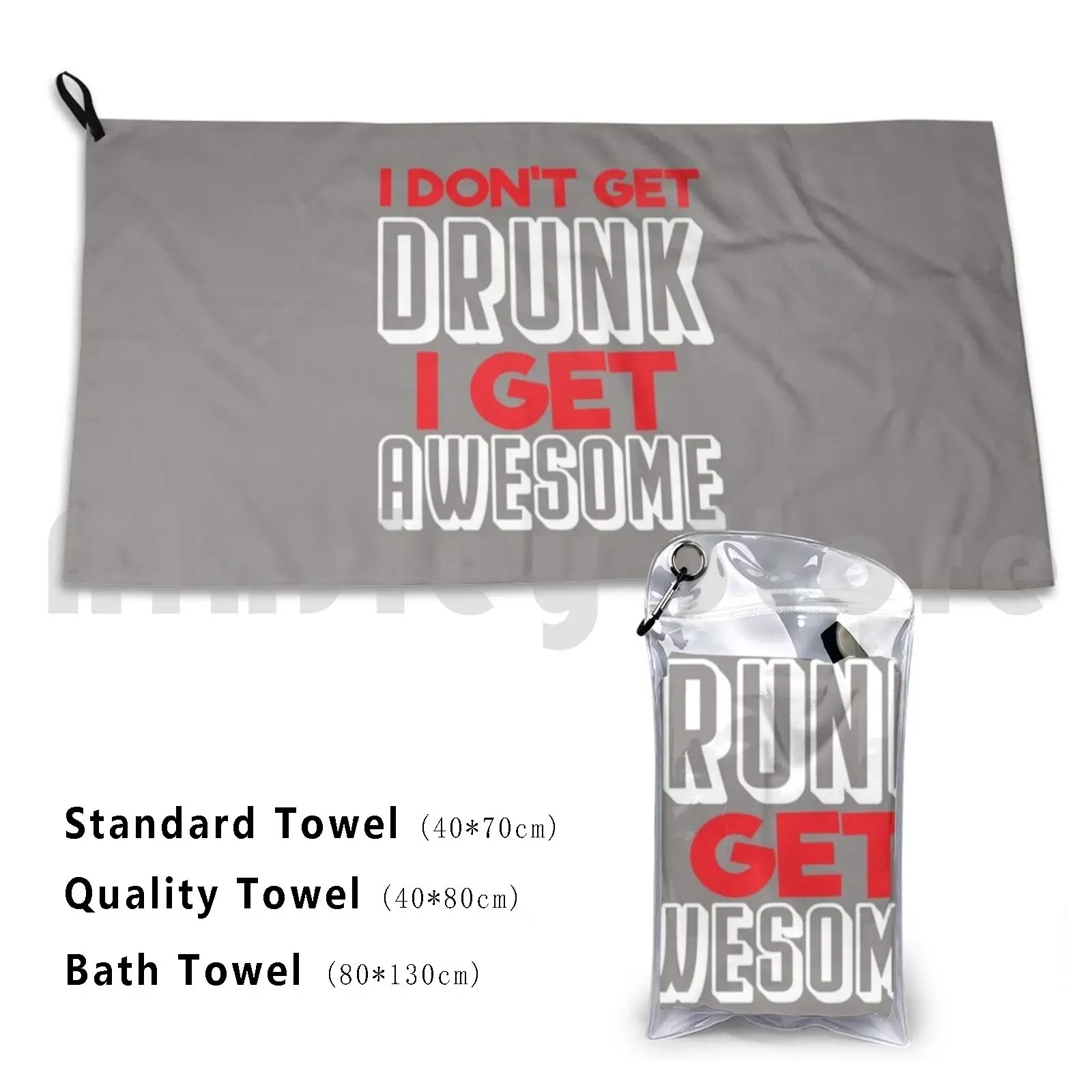 Best Beer Gift I Don't Get Drunk I Get Awesome Custom Towel Bath Towel Beer Drinker Beer Gift Beer Lover