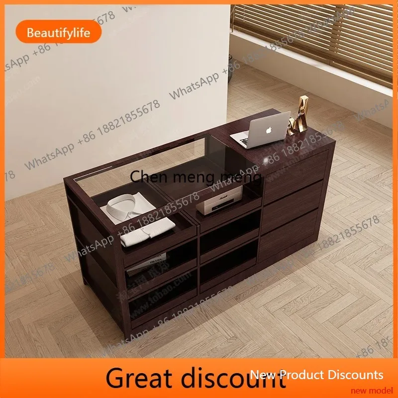 

Women's clothing store Nakashimadai shoe bag jewelry display cabinet checkout page with glass simple water table integrated