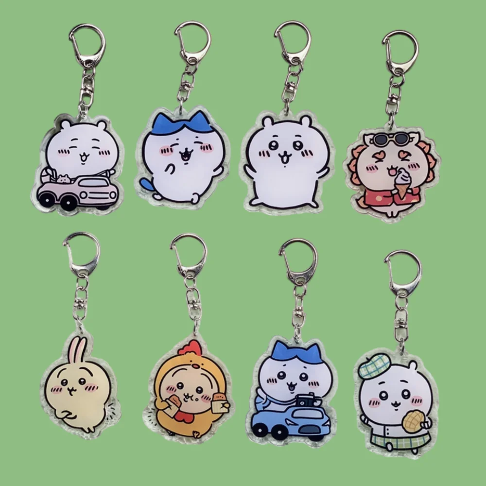 1/12Pcs Anime Acrylic Keychain Set, Cute Bag Charm Keyring for Backpack Purse, Cartoon Pendant Decoration, Gift for Fans