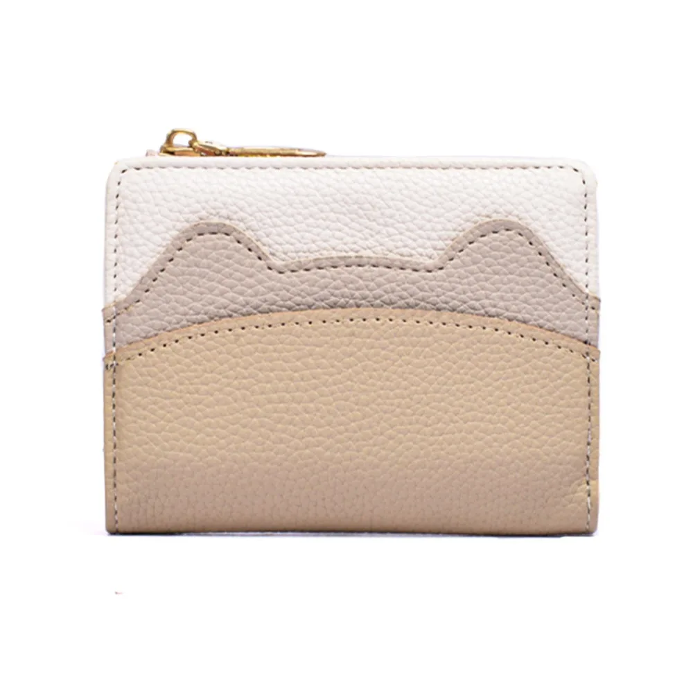 

Mini Solid Color Cat Ear Short Wallet Korean Style Multi-card Slot Coin Purse Clutch Bag PU Leather Cute Card Bag Women