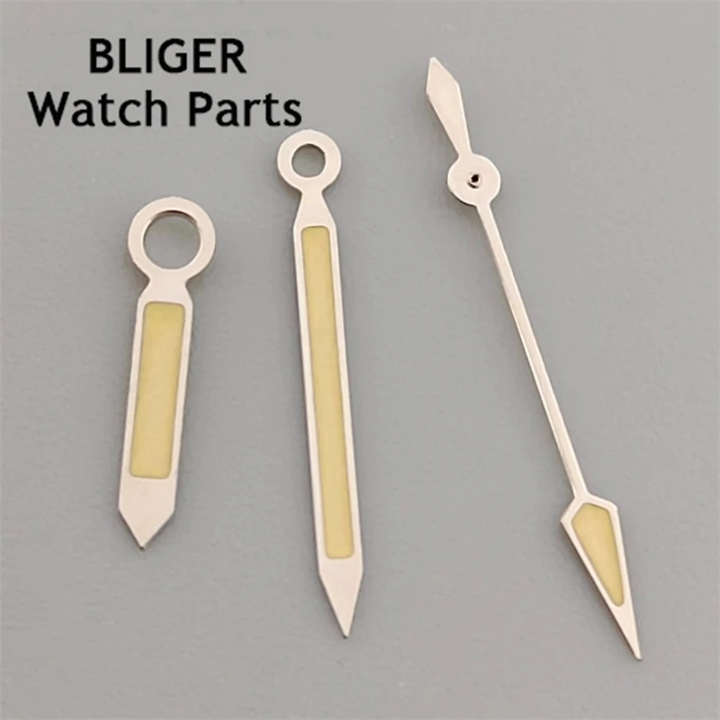 BLIGER Watch Hands Silver/White Hands Fit NH34 NH35 NH36 NH37 NH38 NH39 ETA2824 PT5000 Movement