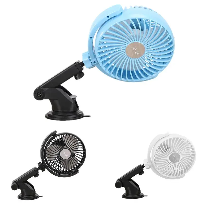 

Portable Car Fan Rechargeable Fan Portable Rechargeable Quiet 360 Adjustable Suction Cup 3 Speed Ventilating Blower For Desk Bed