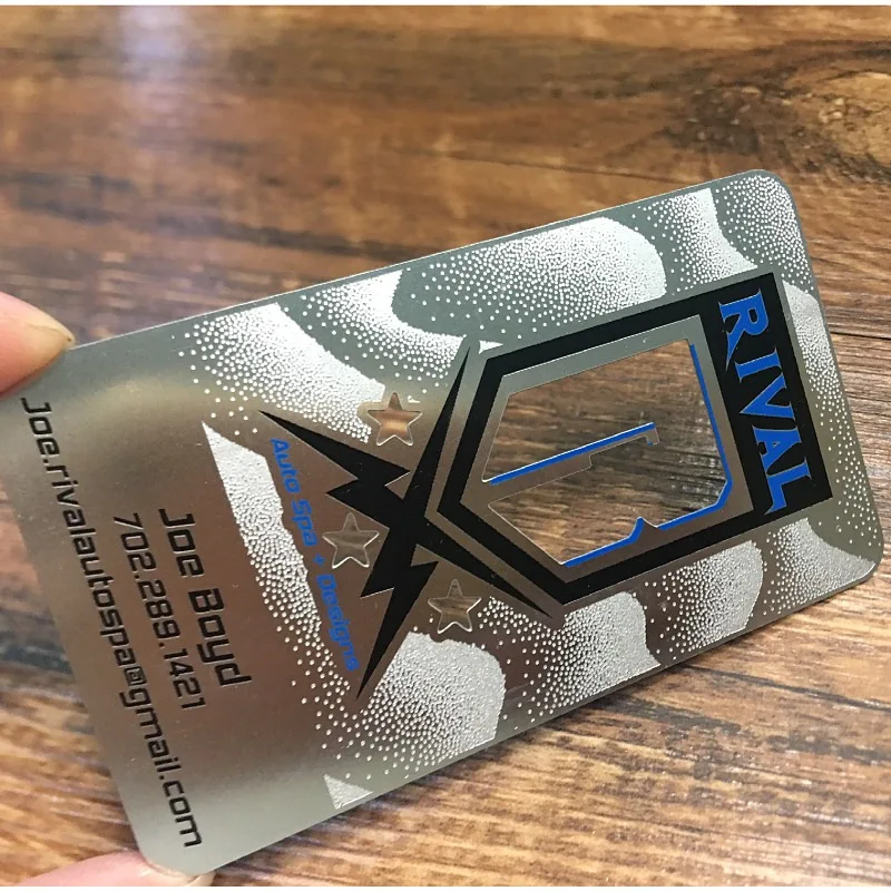 Customized. Factory Customized Stainless Steel Hollow Metal VIP Membership Card Name Card Nameplate Bookmark Sign Name Card