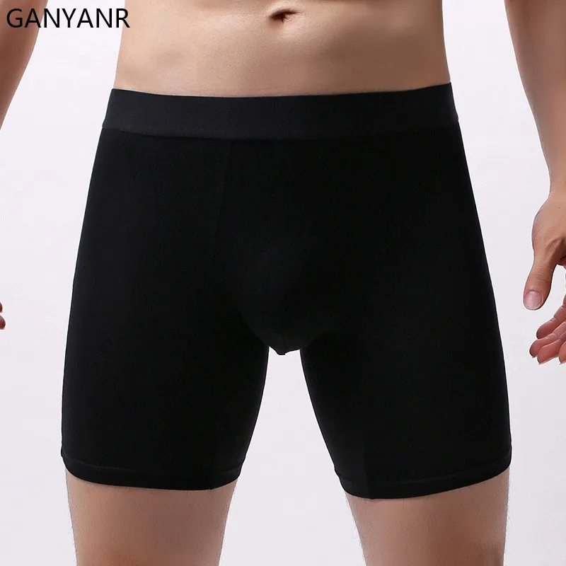 GANYANR Sportswear Gym Men Running Tights Compression Shorts Leggings Fitness Sport Basketball Sexy Yoga Workout Training Soccer