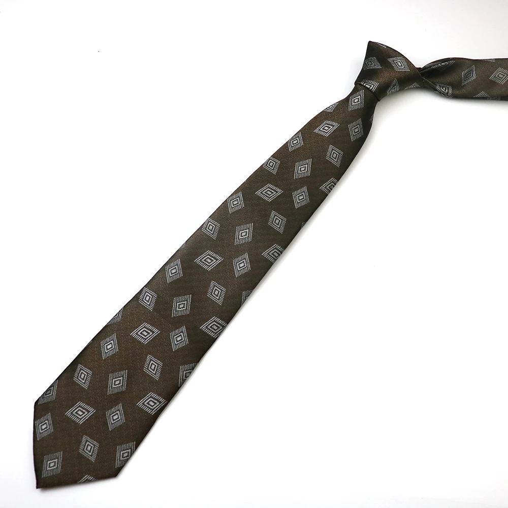 2025 Новый дизайн шелковых галстуков для мужчин и взрослых Роскошные клетчатые серые темно-синие галстуки Деловой костюм для свадебной вечеринки Аксессуары 8 см Краватка