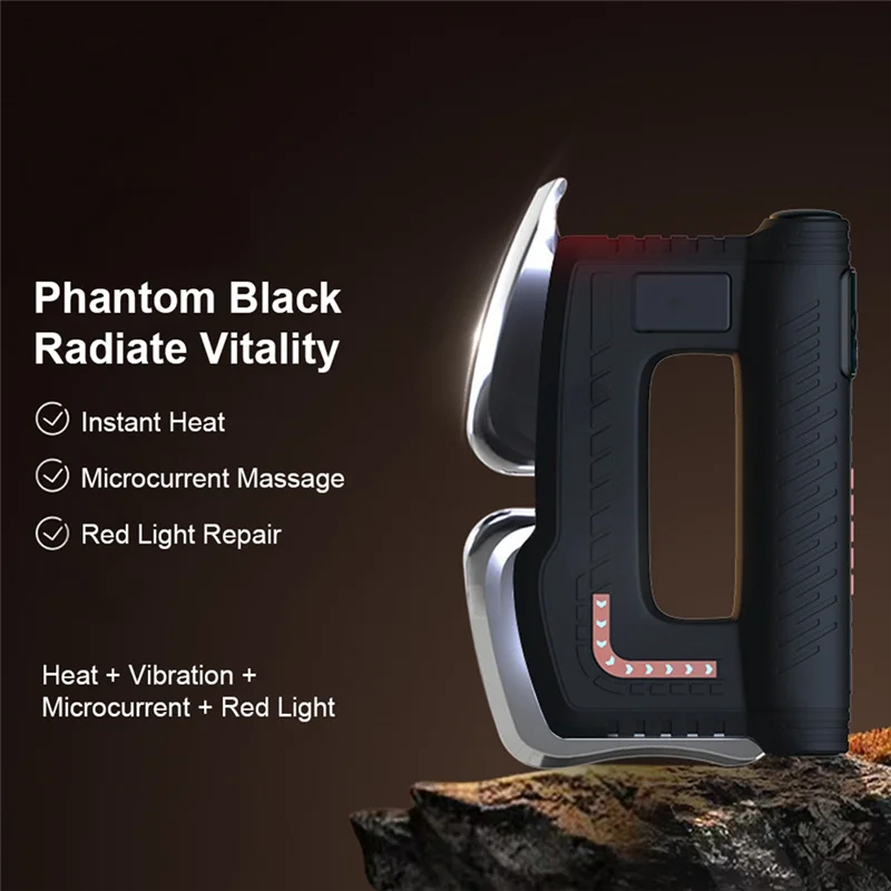 AB43-Microcorrente Massaggiatore per la schiena Micro-elettrico Vibrazione Fascia Coltello Dispositivo per raschiare il massaggio con impacco caldo B