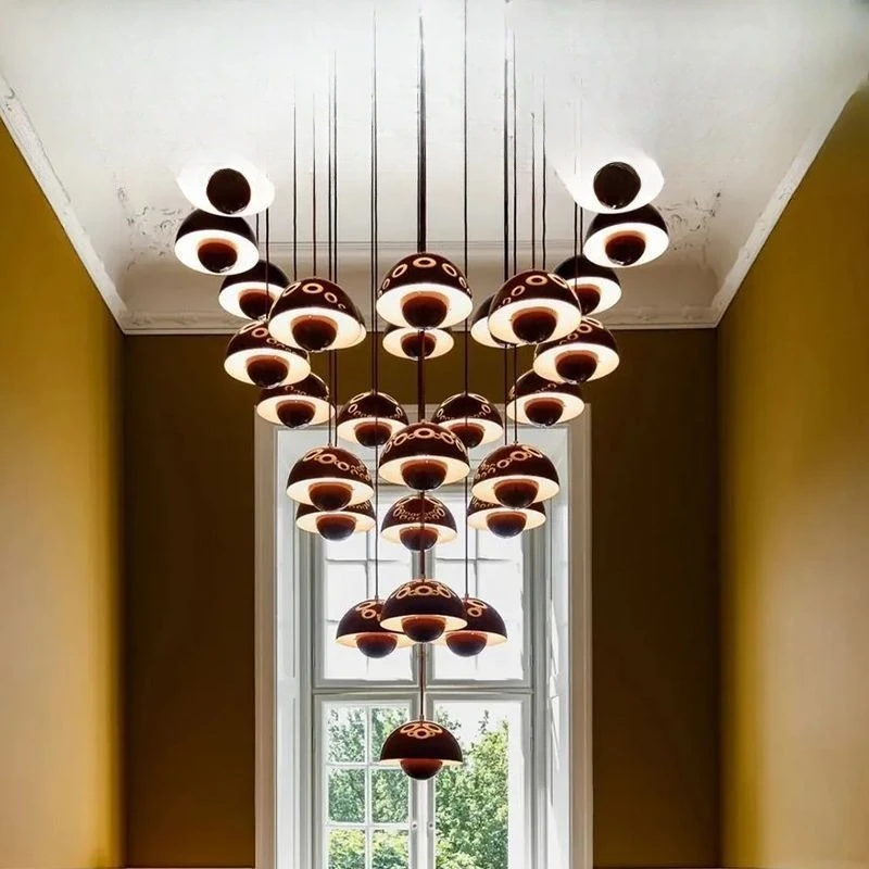 

Danish designer bud lamp Internet celebrity cream wind bedroom bedside chandelier simple light luxury