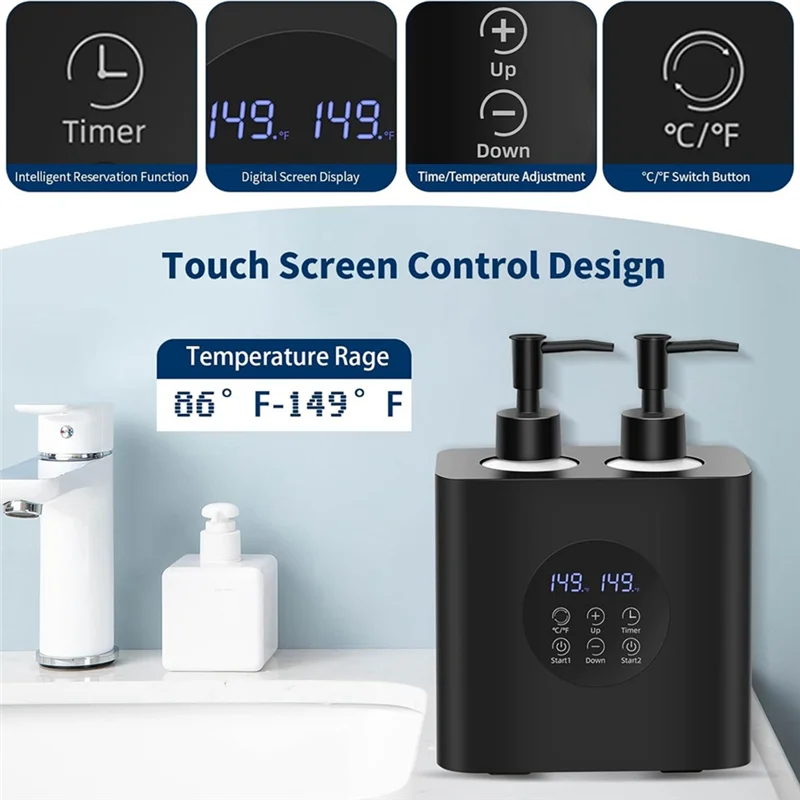 

AAAU-Lotion Warmer, Massage Oil Warmer For Massage Therapy, Electric Massage Oil Heater With Four Oil Bottles