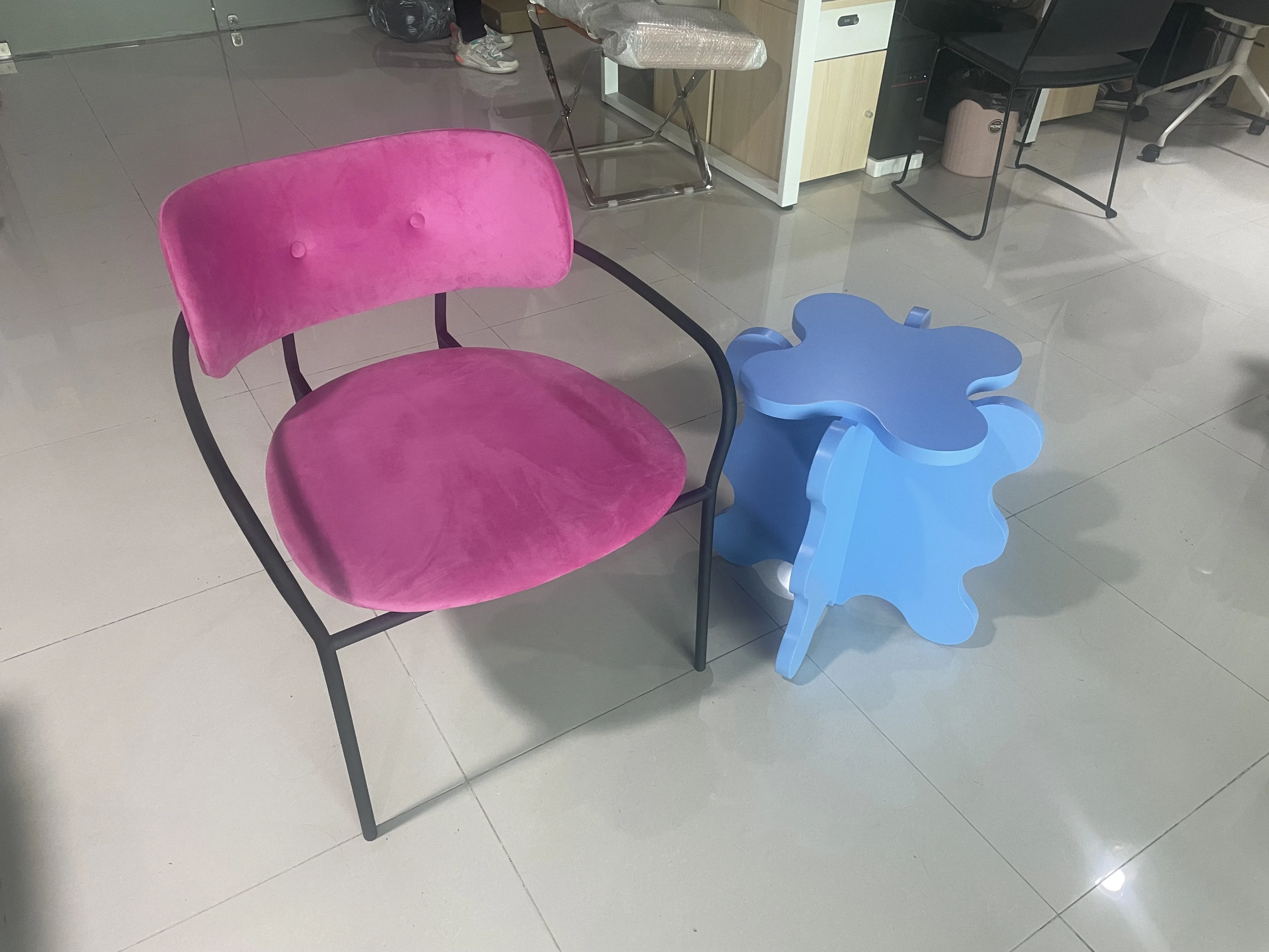 Sillón giratorio para sala de estar, silla de salón, coco