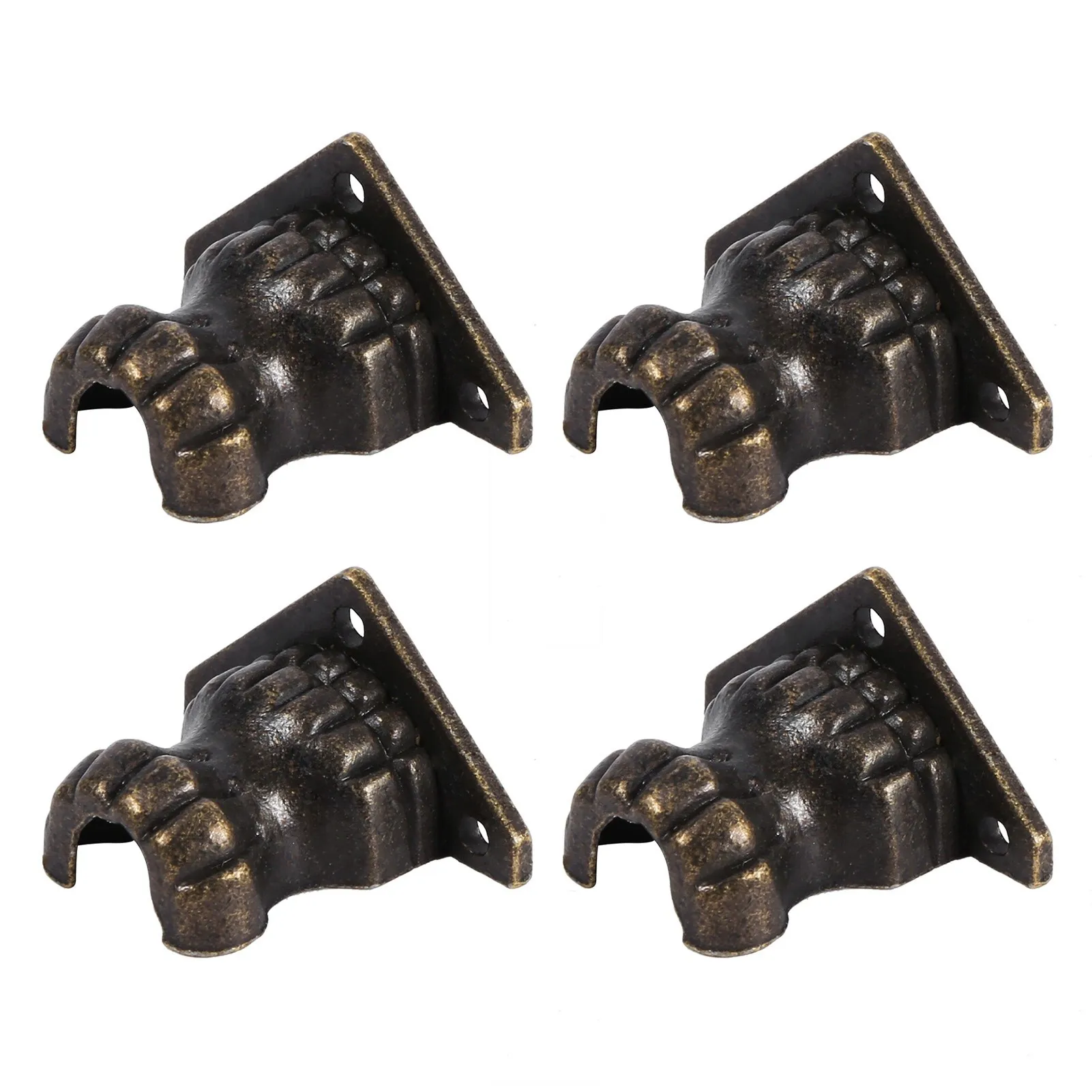 4pcs Antique Brass Jewelry Chest Wood Box Decorative Feet Leg Corner Protector Hardware