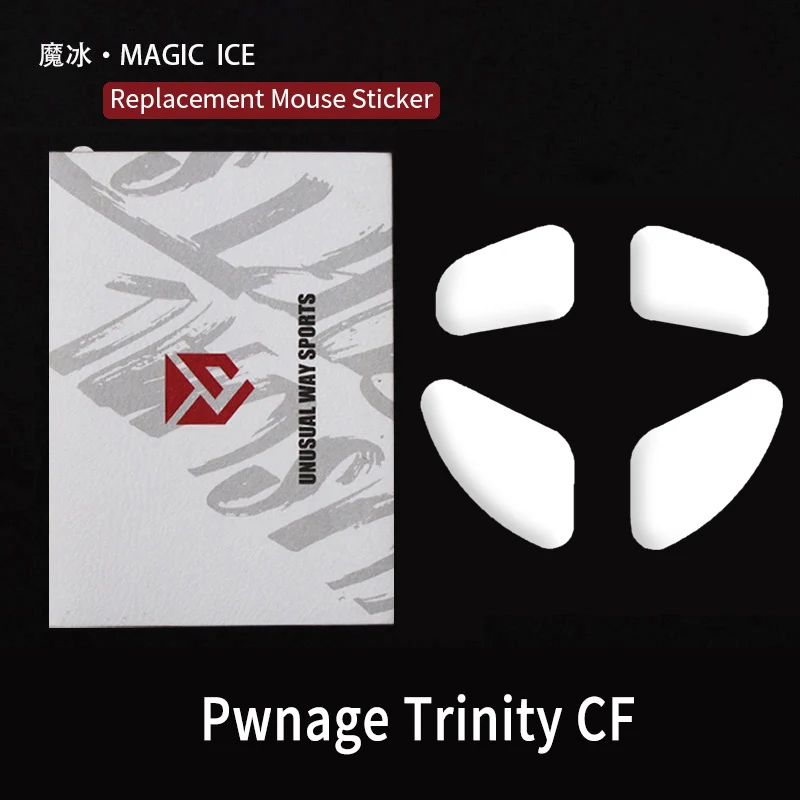 UnusualWaySports Mouse Skates Feet Pwnage Trinity CF Cambered Surface PTFE Anti Collapse Magic Ice Pink Black Silver Fox