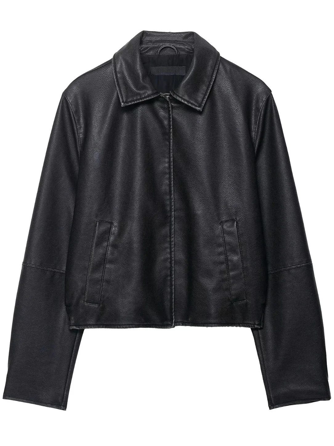 جاكيت جلد نحيف للنساء، معطف من الجلد الصناعي مزين بأزرار، تصميم عصري جديد لخريف 2023، طراز أمريكي بأكمام طويلة 638287 #4