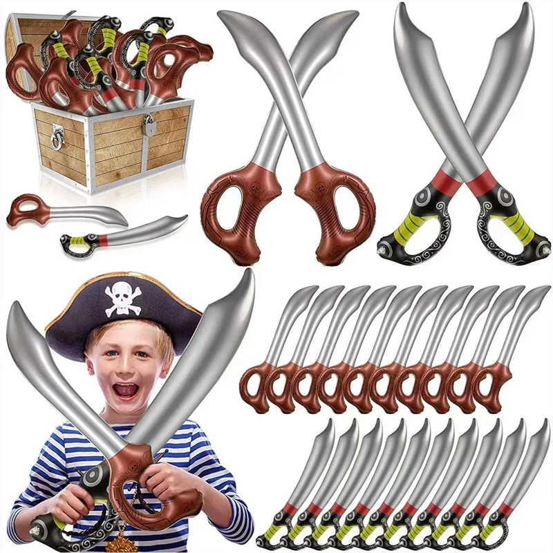 

Inflatable Pirate Knives Inflatable Toys Sword Inflatable Simulation Weapons Stage Activity Props Halloween Toys