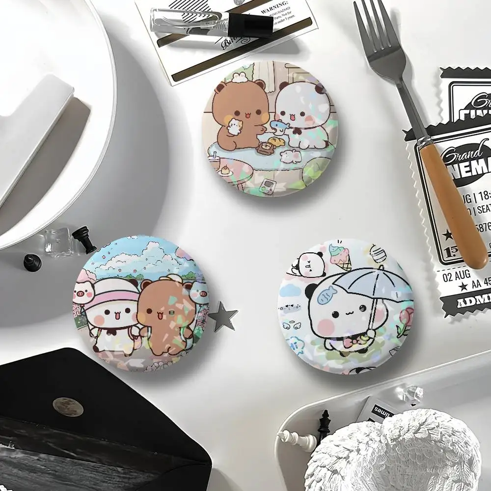 Insignia láser de dibujos animados Kawaii Bubu Yier aplicable para mochila, ropa, sombreros, decoración, accesorios creativos